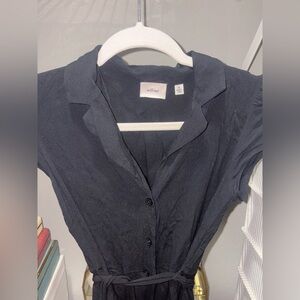 Aritzia Black Wrap Dress Button Down size XS